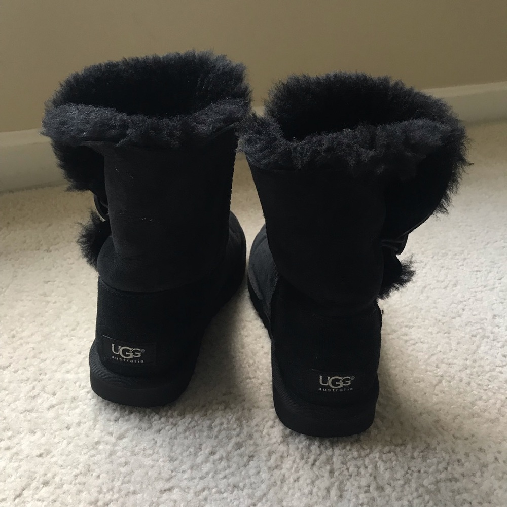 UGG Black Fur Lines Boots